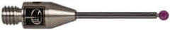 Renishaw - 0.0591 Inch Ball Diameter, Carbide Stem, M3 Thread, Ruby Point Ball Tip CMM Stylus - 1/2 Inch Working Length, 0.0394 Inch Stem Diameter, 0.7874 Inch Overall Length - Exact Tooling