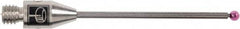Renishaw - 0.0591 Inch Ball Diameter, Carbide Stem, M3 Thread, Ruby Point Ball Tip CMM Stylus - 0.8858 Inch Working Length, 0.0394 Inch Stem Diameter, 0.7874 Inch Overall Length - Exact Tooling
