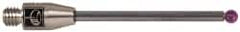 Renishaw - 0.0787 Inch Ball Diameter, Carbide Stem, M3 Thread, Ruby Point Ball Tip CMM Stylus - 0.8976 Inch Working Length, 0.0591 Inch Stem Diameter, 1.1811 Inch Overall Length - Exact Tooling