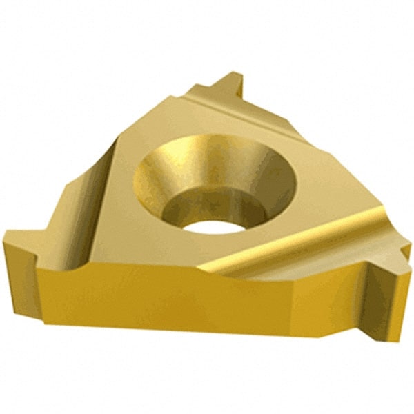 Iscar - 16ERM External Right Hand ISO Laydown Threading Insert - Grade IC808, TiAlN Coated Carbide, 9.53mm Inscribed Circle - Exact Tooling