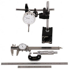 Value Collection - 6 Piece, Machinist Caliper and Micrometer Tool Kit - Exact Tooling