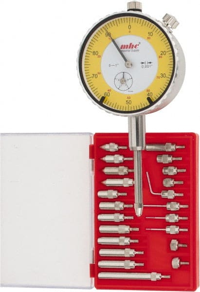 Value Collection - 23 Piece, 4-48 Inch Thread, Steel, 1 Inch Dial Indicator and Point Kit - Use With AGD Indicators - Exact Tooling