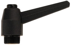 Jergens - 1/4-20, 0.6" Hub Diam, Glass Fiber Reinforced Technopolymer Adjustable Clamping Handle - Exact Tooling
