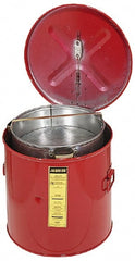 Justrite - Bench Top Solvent-Based Parts Washer - 6 Gal Max Operating Capacity, Steel Tank, 14-1/4" High x 15-5/8" Wide - Exact Tooling