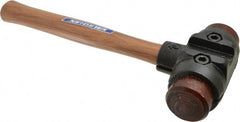 Vaughan Bushnell - 4-1/2 Lb Head 2" Face Rawhide Rawhide Split Head Hammer - Wood Handle - Exact Tooling