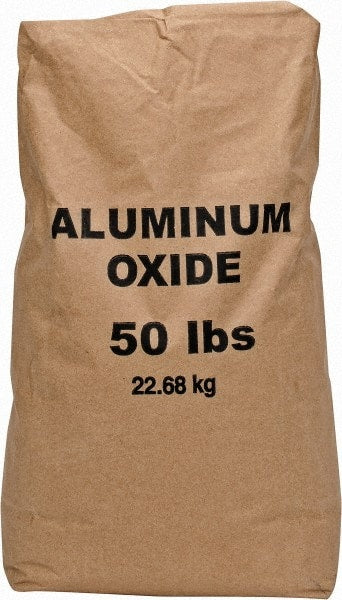 Made in USA - Medium Grade Angular Aluminum Oxide - 120 Grit, 9 Max Hardness, 50 Lb Box - Exact Tooling