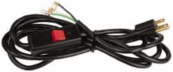 Gast - 1/3 HP Power Cord Assembly with Switch - 10 Ft. Long, 115-1 Voltage - Exact Tooling