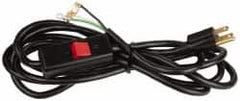Gast - 1/3 HP Power Cord Assembly with Switch - 10 Ft. Long, 115-1 Voltage - Exact Tooling