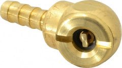 Acme - Open Check Brass Air Chuck - Ball Foot Chuck, 1/4 Barbed - Exact Tooling