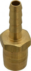Acme - Open Check Brass Air Chuck - Straight Push On Chuck, 1/4 Barbed - Exact Tooling
