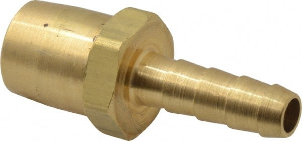 Acme - Closed Check Brass Air Chuck - Straight Push On Chuck, 1/4 Barbed - Exact Tooling