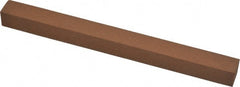 Norton - 6" Long x 1/2" Wide x 1/2" Thick, Aluminum Oxide Sharpening Stone - Square, Medium Grade - Exact Tooling