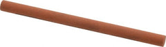 Norton - 4" Long x 1/4" Diam x 1/4" Thick, Aluminum Oxide Sharpening Stone - Round, Fine Grade - Exact Tooling