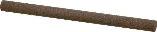 Norton - 4" Long x 1/4" Diam x 1/4" Thick, Aluminum Oxide Sharpening Stone - Round, Coarse Grade - Exact Tooling