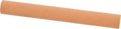 Norton - 4" Long x 1/2" Diam x 1/2" Thick, Aluminum Oxide Sharpening Stone - Round, Fine Grade - Exact Tooling
