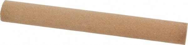 Norton - 4" Long x 1/2" Diam x 1/2" Thick, Aluminum Oxide Sharpening Stone - Round, Medium Grade - Exact Tooling