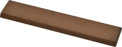 Norton - 5" Long x 1" Wide x 3/16" Thick, Aluminum Oxide Sharpening Stone - Rectangle, Medium Grade - Exact Tooling
