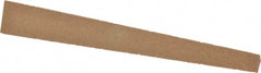 Norton - 4" Long x 1/2" Wide x 1/4" Thick, Aluminum Oxide Sharpening Stone - Triangle Tapered, Medium, Fine Grade - Exact Tooling