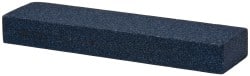 Norton - 4" Long x 1" Wide x 1/2" Thick, Silicon Carbide Sharpening Stone - Rectangle, Medium Grade - Exact Tooling