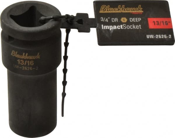 Blackhawk by Proto - 3/4" Drive 13/16" Deep Impact Socket - 6 Points, 3-1/4" OAL - Exact Tooling