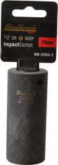 Blackhawk by Proto - 1/2" Drive 26mm Deep Impact Socket - 6 Points, 3-1/2" OAL - Exact Tooling