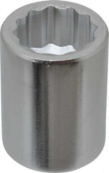 Blackhawk by Proto - 1", 3/4" Drive, Standard Hand Socket - 12 Points, 2" OAL, Chrome Finish - Exact Tooling