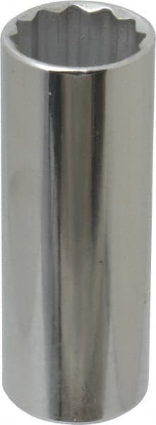 Proto - 1/2" Drive, Deep Hand Socket - 12 Points, 3-1/4" OAL, Chrome Finish - Exact Tooling