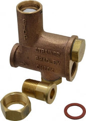 Bradley - Wash Fountain Combination Stop Strainer & Check Valve - For Use with Bradley Foot-Controlled Wash Fountains - Exact Tooling