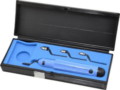 Noga - 5 Piece High Speed Steel Blade Hand Deburring Tool Set - RD3.2;RD6.3;RD8.3;RD10.4;TC Blades, For Holes, External Shaft - Exact Tooling