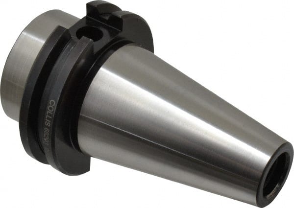 Collis Tool - CAT40 Taper Shank 1/4" Hole End Mill Holder/Adapter - 1-3/4" Nose Diam, 1-3/8" Projection, 5/8-11 Drawbar - Exact Tooling