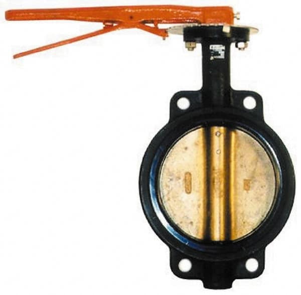 Legend Valve - 4" Pipe, Wafer Butterfly Valve - Gear Handle, Cast Iron Body, EPDM Seat, 200 WOG, Aluminum Bronze Disc, Stainless Steel Stem - Exact Tooling