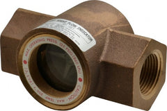Dwyer - 1 Inch, Bronze Body Sight Flow Indicator - 125 Max psi, 4-3/8 Inch Overall Length, 200°F - Exact Tooling