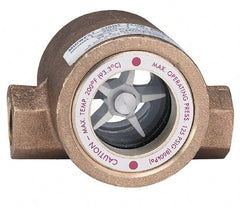 Dwyer - 2 Inch, Bronze Body Sight Flow Indicator - 125 Max psi, 5-1/2 Inch Overall Length, 200°F - Exact Tooling
