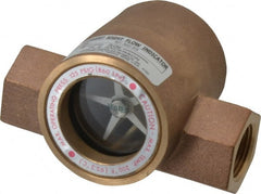 Dwyer - 3/4 Inch, Bronze Body Sight Flow Indicator - 125 Max psi, 4-1/16 Inch Overall Length, 200°F - Exact Tooling