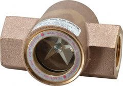 Dwyer - 1 Inch, Bronze Body Sight Flow Indicator - 125 Max psi, 4-3/8 Inch Overall Length, 200°F - Exact Tooling