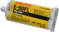 Loctite - 50 mL Cartridge Two Part Epoxy - 90 min Working Time, 3,130 psi Shear Strength, Series E-90FL - Exact Tooling