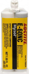 Loctite - 50 mL Cartridge Two Part Epoxy - 60 min Working Time, 3,110 psi Shear Strength, Series E-60NC - Exact Tooling