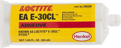 Loctite - 50 mL Cartridge Two Part Epoxy - 30 min Working Time, 4,270 psi Shear Strength, Series E-30CL - Exact Tooling