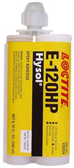 Loctite - 200 mL Cartridge Two Part Epoxy - 120 min Working Time, 4,800 psi Shear Strength, Series E-120HP - Exact Tooling