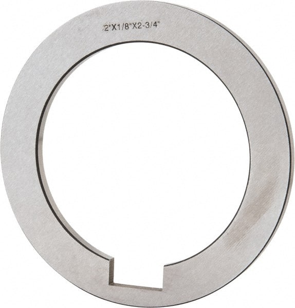 Interstate - 2" ID x 2-3/4" OD, Alloy Steel Machine Tool Arbor Spacer - 1/8" Thick - Exact Tooling