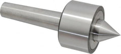 Riten - MT4 Taper Shank, 3" Head Diam 6,000 Lb Capacity Live Center - 4,000 Max RPM, 1-31/32" Head Length, 1-3/8" Point Diam, 1-1/2" Point Len, 2,100 Lb Max Workpc, 7.907" OAL, 1-1/2" Long Tip, Standard Point - Exact Tooling