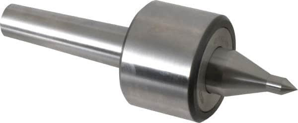 Riten - MT3 Taper Shank, 2-3/8" Head Diam 4,480 Lb Capacity Live Center - 4,000 Max RPM, 1-3/4" Head Length, 3/8" Point Diam, 1-7/8" Point Len, 310 Lb Max Workpc, 7-1/16" OAL, 5/8" Long Tip, Long Point - Exact Tooling