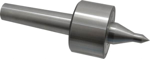Riten - MT4 Taper Shank, 3" Head Diam 6,000 Lb Capacity Live Center - 4,000 Max RPM, 1-31/32" Head Length, 1/2" Point Diam, 2.2188" Point Len, 1,100 Lb Max Workpc, 8-5/8" OAL, 13/16" Long Tip, Long Point - Exact Tooling