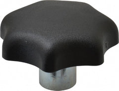 KIPP - 2.48" Head Diam, 7 Point Lobed Knob - 1/2-13 Hole, Thermoplastic, Black - Exact Tooling