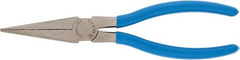 Channellock - 7-1/2" OAL, 1-21/32" Jaw Length x 3/4" Jaw Width, Long Nose Pliers - Crosshatch Jaw, Standard Head, Plastic Dipped Handles - Exact Tooling
