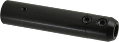 RobbJack - 1" Shank Diam Straight Shank with Weldon Flat 1/2" Hole End Mill Holder/Adapter - Through Coolant - Exact Tooling