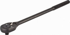 Proto - 1/2" Drive Pear Head Standard Ratchet - Black Oxide Finish, 16" OAL, 24 Gear Teeth, Standard Head - Exact Tooling
