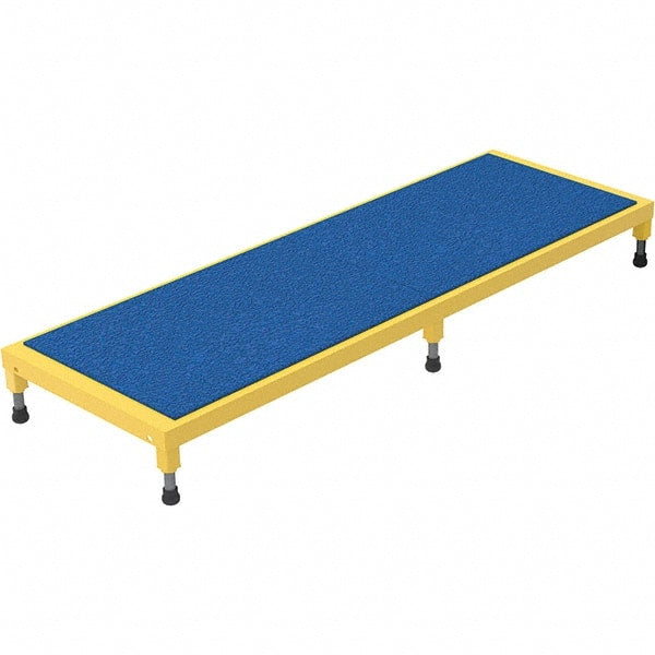 Vestil - 5" High x 24" Wide x 72" Deep, Yellow Step Stand - Steel, 500 Lb Capacity - Exact Tooling