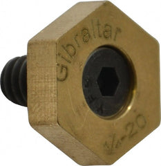 Gibraltar - 5/8" Hex, 1/4-20 Stud Thread, Symmetrical Hex Clamp - 0.11" Hex Height, 15/32" Thread Length, 10 Clamps - Exact Tooling