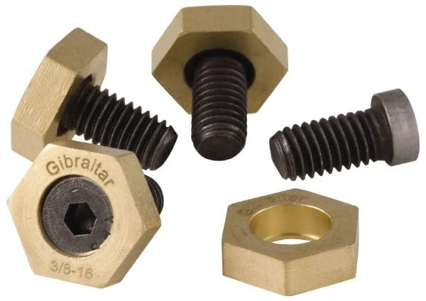 Gibraltar - 5/16-24, 1/2" Long, Steel, Cam Clamp Screw - 13/16" Hex, Use with Gibraltar Fixture Clamp 00642611 - Exact Tooling
